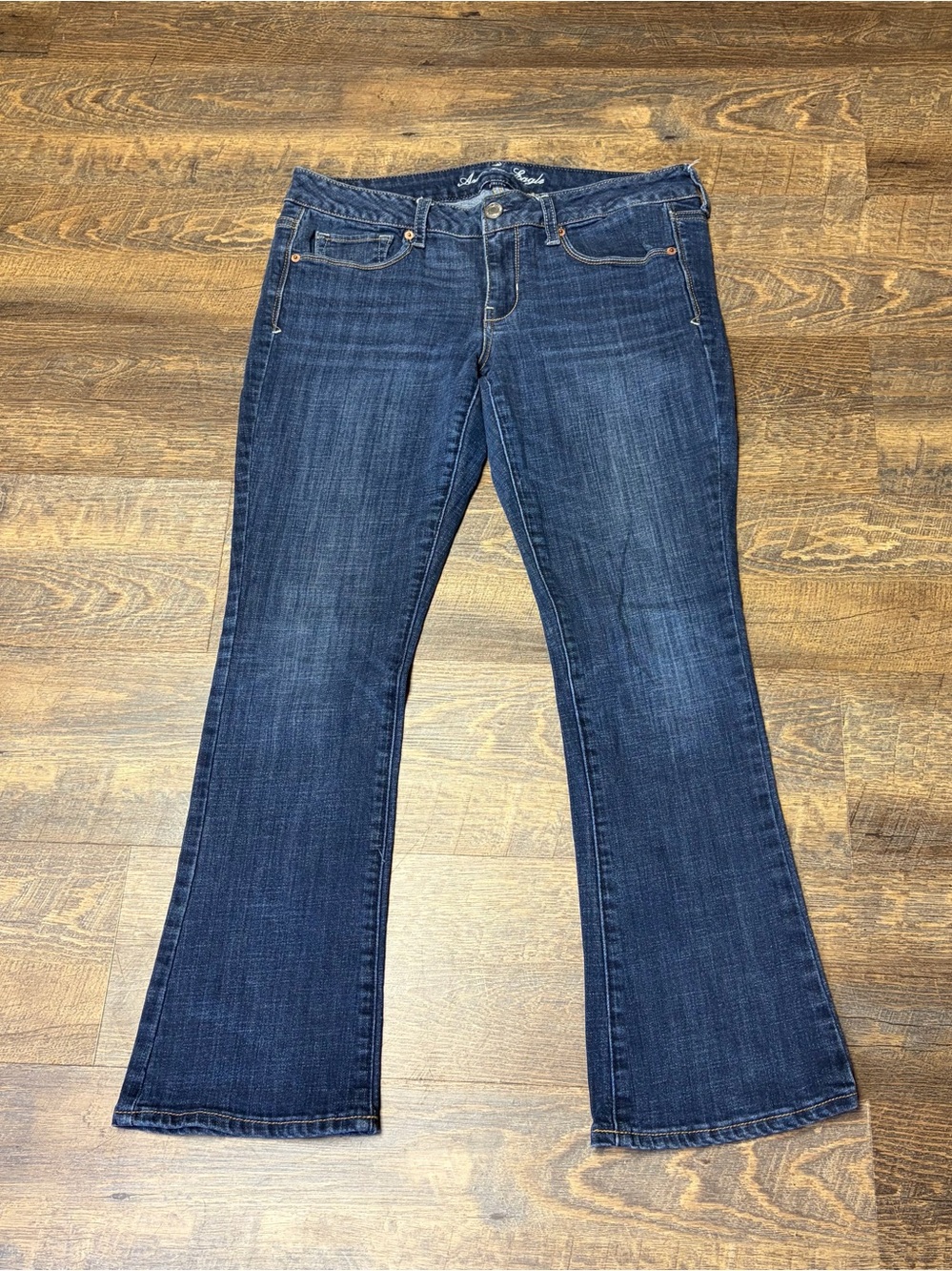 2012 American Eagle Skinny Kick Jeans Women’s 12 Short Stretch Sequin Low Rise
